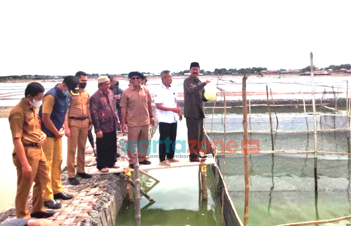Wabup Pamekasan Hadiri Panen dan Penebaran Benih Kerapu Cantang di Desa Lembung