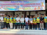 Bupati Nias Berangkatkan Kontingen Bola Voli Berlaga di Kejuaraan Pra Porprovsu