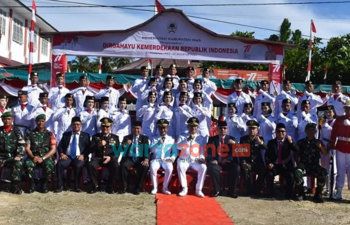 Pemkab Nias Gelar Upacara Peringatan HUT Kemerdekaan, Bupati Ya’atulo Gulo Bertindak Sebagai Inspektur