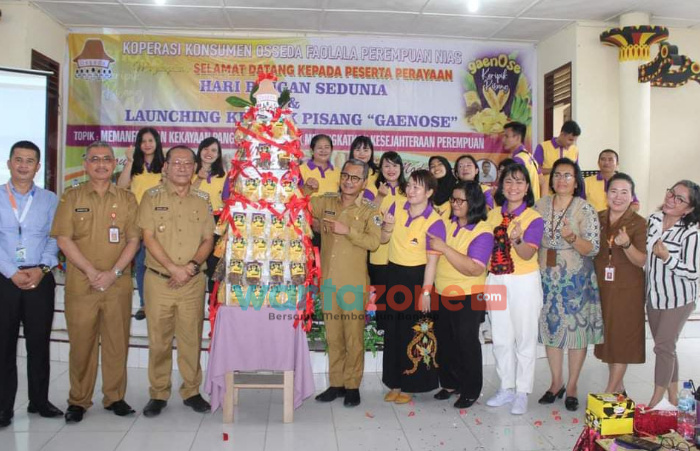 Bupati Ya'atulo Gulo Hadiri Peluncuran Produk Keripik Pisang Osseda Faolala Perempuan Nias
