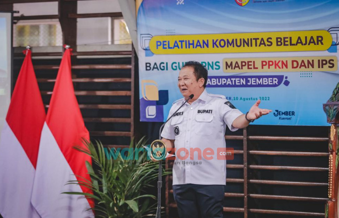 Bupati Jember Buka Acara Pelatihan Komunitas Belajar, Tingkatkan SDM Guru Mapel PPKN dan IPS