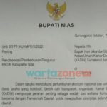 Bupati Nias Rekomendasikan Pembentukan Organisasi Kamar Dagang dan Industri