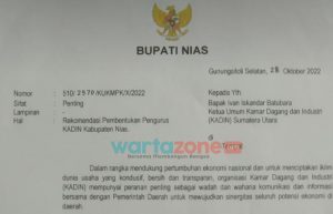 Bupati Nias Rekomendasikan Pembentukan Organisasi Kamar Dagang dan Industri