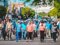 Bupati Jember dan Semua OPD Latihan Jalan Sehat Tajemtra 2022