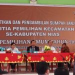 Wabup Arota Lase Hadiri Pelantikan PPK Se-Kabupaten Nias