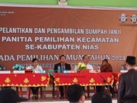 Wabup Arota Lase Hadiri Pelantikan PPK Se-Kabupaten Nias