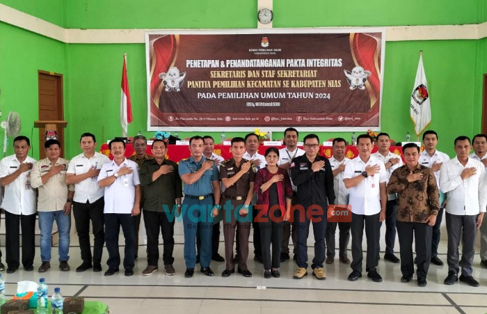 Sekretariat PPK Dikukuhkan, Pemerintah Kabupaten Nias Dukung Tahapan Pemilu 2024