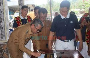 Akses Terbuka, Bupati Nias Resmikan Jembatan Cinta Kasih Hilioraluo