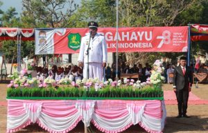 Tiga Kades di Giliraja Sumenep Kompak Gelar Upacara HUT Kemerdekaan RI ke-78