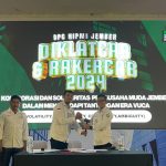 Foto: Kegiatan Diklat dan Rakercab BPC HIPMI Jember di Edelweiss Ballroom Cempaka Hotel Jember, Sabtu (13/1/2024).
