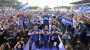 Caption: Kampanye akbar ke Kabupaten Lumajang yang dihadiri langsung oleh Ketua Majelis Tinggi Partai Demokrat Susilo Bambang Yudhoyono (SBY), Jumat (26/1/2024) sore.