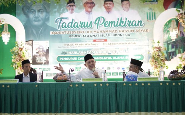 Foto: PCNU Sumenep menggelar Tadarus Pemikiran Hadratussyeikh KH Muhammad Hasyim Asy'ari, di Aula Al-Ikhlas Kemenag Sumenep. Minggu (28 Januari 2024).