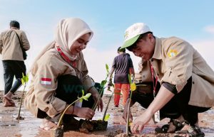 Gerakan Menanam Sejuta Pohon di Spot Pancing Pantai Matahari Lobuk