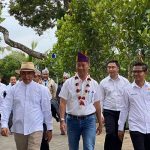 Caption: Menteri Perindustrian Agus Gumiwang Kartasasmita saat melakukan kunjungan dan silaturahmi di Kabupaten Jember, Sabtu (3/2/2024).