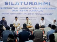 Foto: Pj Bupati Pamekasan Masrukin memberikan sambutan dalam acara buka bersama Pemkab Pamekasan dengan Wartawan Pamekasan.