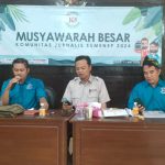 Foto: M. Hariri terpilih sebagai ketua Komunitas Jurnalis Sumenep (KJS) dalam Musyawarah Besar (Mubes) yang digelar, Sabtu (11 Mei 2024).