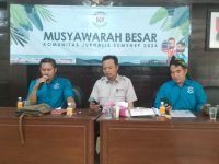 Foto: M. Hariri terpilih sebagai ketua Komunitas Jurnalis Sumenep (KJS) dalam Musyawarah Besar (Mubes) yang digelar, Sabtu (11 Mei 2024).
