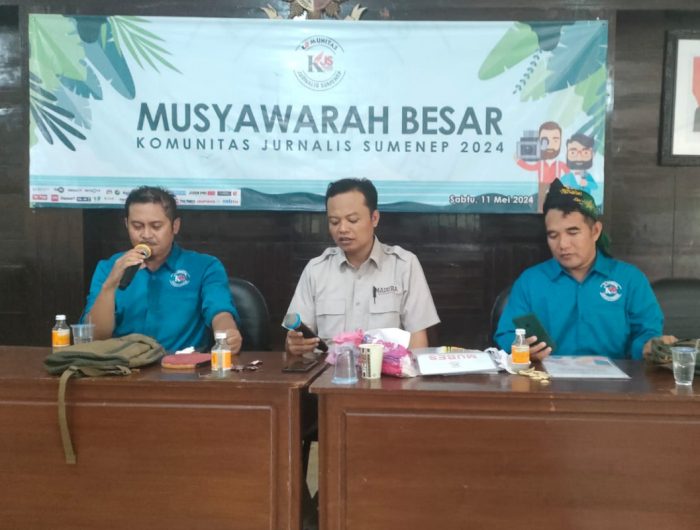 Foto: M. Hariri terpilih sebagai ketua Komunitas Jurnalis Sumenep (KJS) dalam Musyawarah Besar (Mubes) yang digelar, Sabtu (11 Mei 2024).