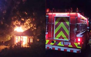 Rumah Kosong Dekat Pabrik Briket Lobuk Terbakar Hebat