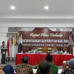 Foto: KPU Kabupaten Sumenep, menggelar rapat pleno terbuka penerapan pasangan calon bupati dan wakil bupati terpilih dalam Pilkada Sumenep tahun 2024. Kamis (6 Februari 2025) malam. (Panji Agira/wartazone.com)