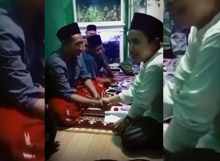 KETERANGAN: Foto Herliyanto, diduga saat melangsungkan akad nikah dengan seorang perempuan bernama Nurul Khosiah. (Ist/wartazone.com)
