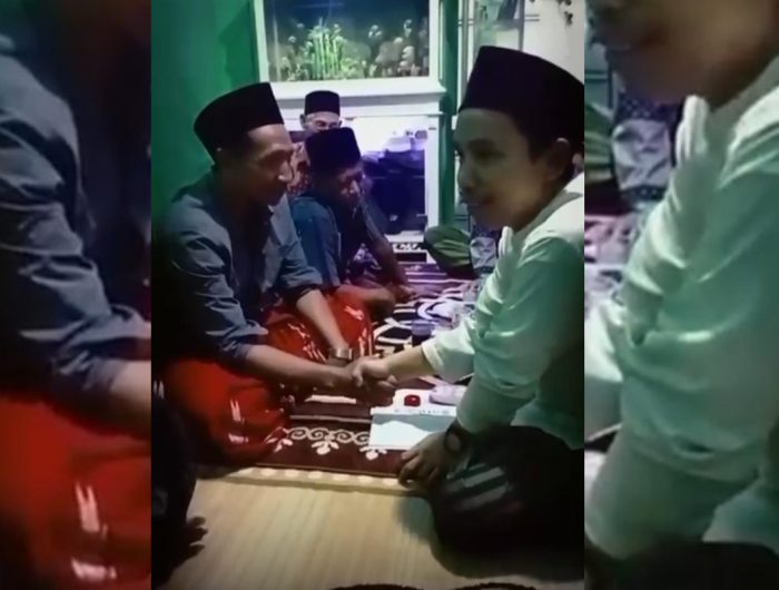 KETERANGAN: Foto Herliyanto, diduga saat melangsungkan akad nikah dengan seorang perempuan bernama Nurul Khosiah. (Ist/wartazone.com)
