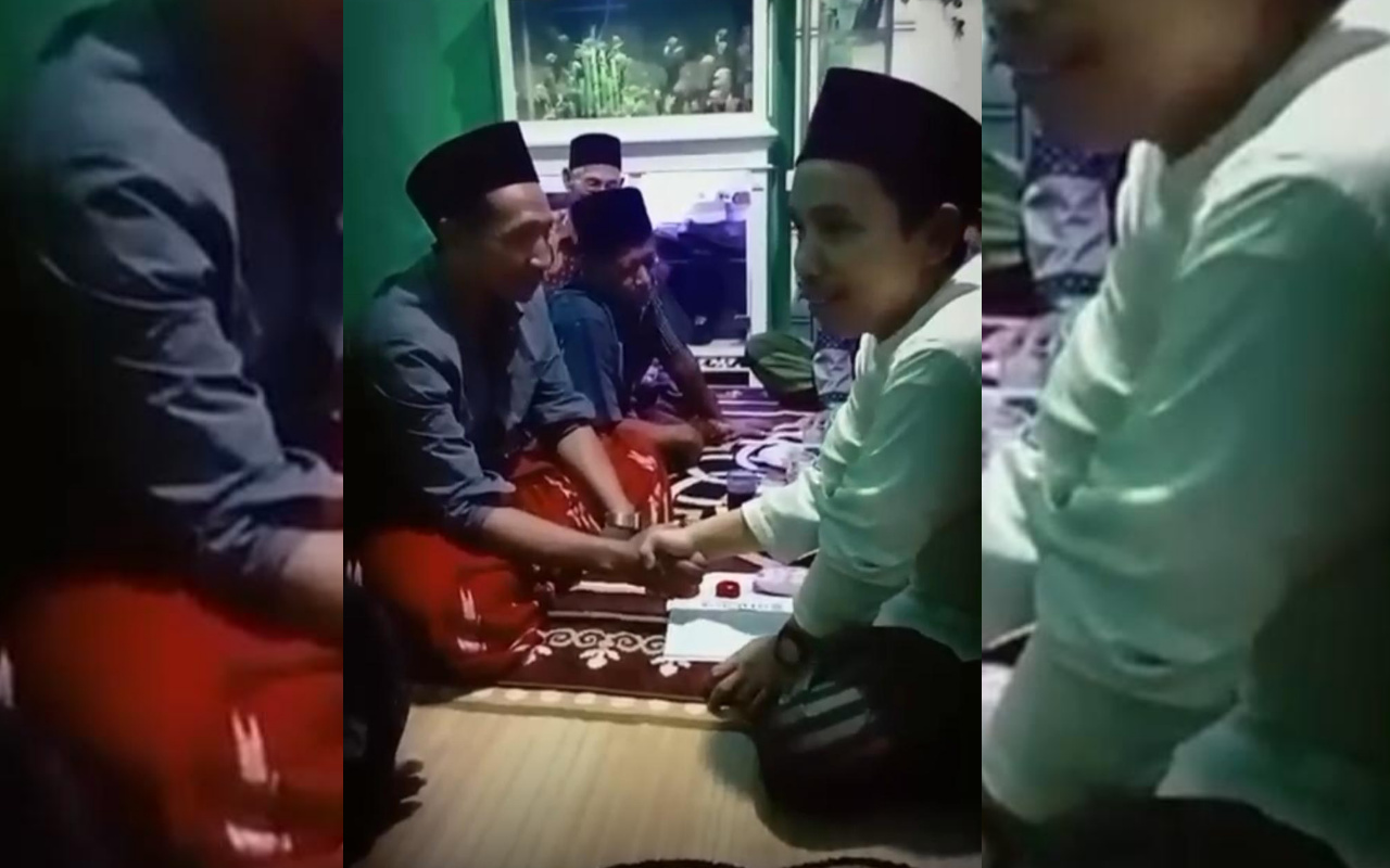 KETERANGAN: Foto Herliyanto, diduga saat melangsungkan akad nikah dengan seorang perempuan bernama Nurul Khosiah. (Ist/wartazone.com)