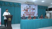 FOTO: Bupati Sumenep, Achmad Fauzi Wongsojudo, saat menyampaikan sambutan dalam ajang Esports Madura Championship 2025, di Sekretariat TP-PKK Kabupaten Sumenep, Minggu (7/9/2025).