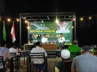 FOTO: Fraksi PKB DPRD Kabupaten Sumenep menggelar dialog dan penyerapan aspirasi publik bertajuk “PKB Hadir dan Berarti untuk Rakyat”, Minggu (21/9/2025) malam. (Panji Agira/wartazone.com)
