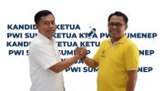 FOTO: Dua kandidat Ketua PWI Sumenep masa bakti 2025–2028, M. Syamsul Arifin (kanan), wartawan Harian Bhirawa, Ketua PWI Sumenep periode 2022–2025 dan Faisal Warid, wartawan Radio Republik Indonesia (RRI) yang kini menjabat Sekretaris PWI Sumenep. (Kolase foto Ist for wartazone.com)