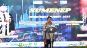 FOTO: Wakil Bupati Sumenep, KH. Imam Hasyim saat menyampaikan sambutan dalam gelaran Sumenep Investment Summit (SIS) 2025, di Pendopo Agung Keraton Sumenep, Senin (10/11/2025).