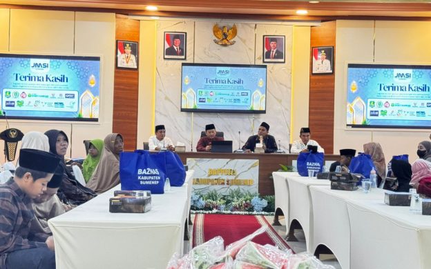 FOTO: Pengurus JMSI Kabupaten Sumenep menggelar kegiatan buka puasa bersama, dirangkai dengan santunan kepada anak yatim dan para janda pada Ramadan 1447 Hijriah, Senin (9/3/2026).