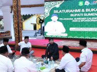 FOTO: Bupati Sumenep Dr. H. Achmad Fauzi Wongsojudo saat menghadiri silaturahmi dan buka bersama pelaksana Sumenep Calendar of Event (SCE) 2026.