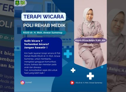 FOTO: RSUD dr. H. Moh. Anwar Sumenep menghadirkan terapi wicara di Poli Rehabilitasi Medik. (Ist/wartazone.com)