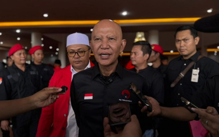 FOTO: Ketua DPD PDI Perjuangan Jawa Timur, Said Abdullah, saat menghadiri Musyawarah Anak Cabang (Musancab) PDI Perjuangan se-Kabupaten Sumenep di Islamic Centre Bindara Saod, Minggu (26/4/2026).