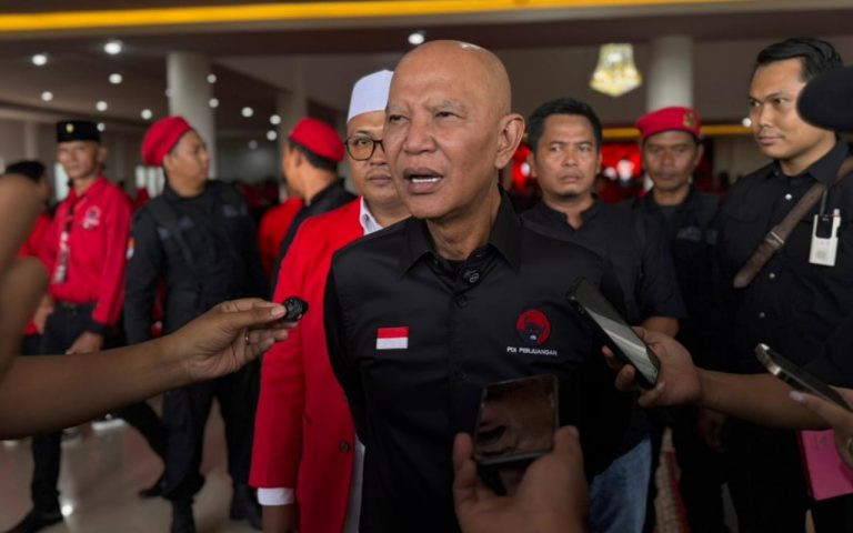 FOTO: Ketua DPD PDI Perjuangan Jawa Timur, Said Abdullah, saat menghadiri Musyawarah Anak Cabang (Musancab) PDI Perjuangan se-Kabupaten Sumenep di Islamic Centre Bindara Saod, Minggu (26/4/2026).