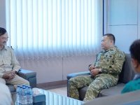 FOTO: Ketua JMSI Jatim, Syaiful Anam bersama jajaran pengurus saat bersilaturahim ke Komandan Korem 084/Bhaskara Jaya, Brigjen TNI Kohir. (Ist/wartazone.com)