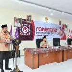 FOTO: Bupati Sumenep, Achmad Fauzi Wongsojudo, saat membuka Rakercab Pramuka Kwarcab Sumenep. Senin (22/6/2026).