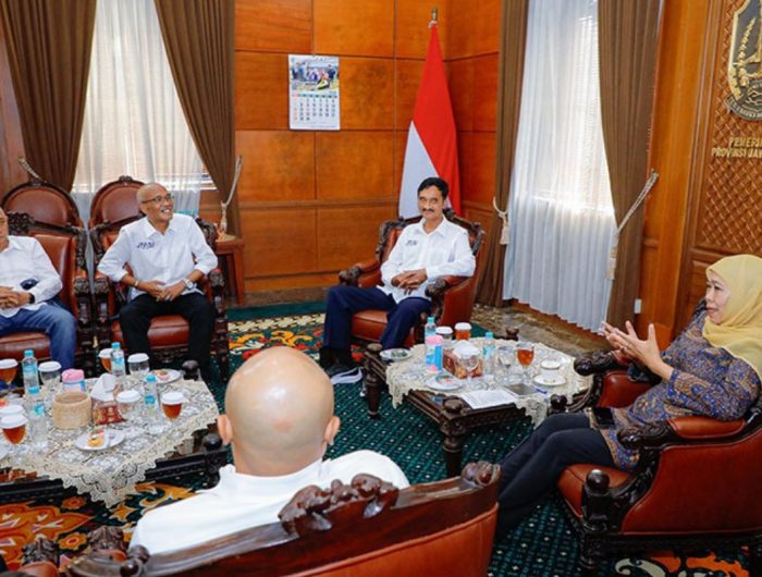 FOTO: Audiensi pengurus JMSI Jatim dengan Gubernur Jawa Timur, Khofifah Indar Parawansa, di Kantor Gubernur Jawa Timur, Jalan Pahlawan, Surabaya, Senin (22/6/2026).