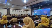 FOTO: Bupati Sumenep Achmad Fauzi Wongsojudo, saat peluncuran Sistem Informasi Manajemen Terpadu Aparatur (SIMANTRA), pada kegiatan Sosialisasi Implementasi Manajemen Talenta ASN di Kantor Pemkab Sumenep, Senin (22/6/2026).