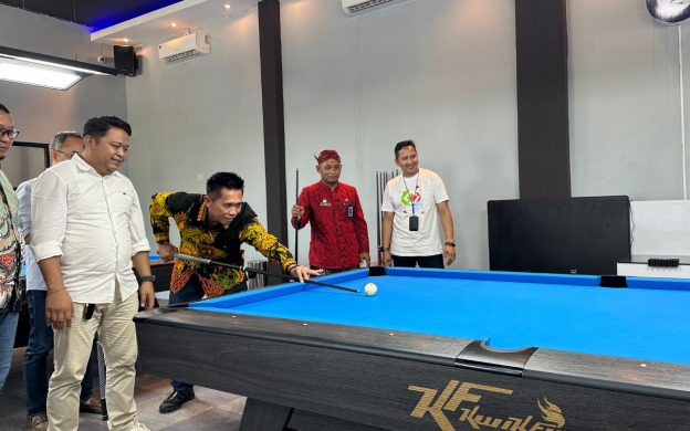 FOTO: Soft opening HM Billiard & Cafe yang berlokasi di Jalan Adi Poday, kawasan Utara Terminal Arya Wiraraja, Kolor, Kabupaten Sumenep, Jumat (26/6/2026).