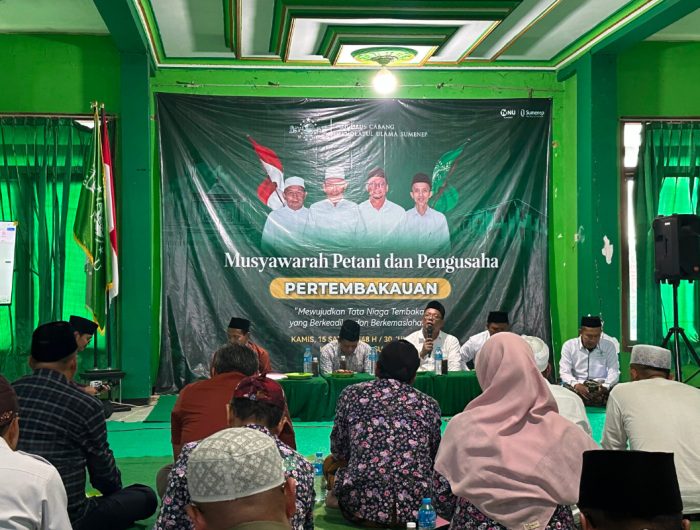 FOTO: PCNU Kabupaten Sumenep menggelar Musyawarah Petani dan Pengusaha Tembakau bertajuk "Mewujudkan Tata Niaga Tembakau yang Berkeadilan dan Berkemaslahatan", Kamis (30/7/2026).