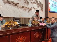 FOTO: Penyampaian pandangan umum fraksi-fraksi DPRD Sumenep dalam rapat paripurna. (Foto: Istimewa)