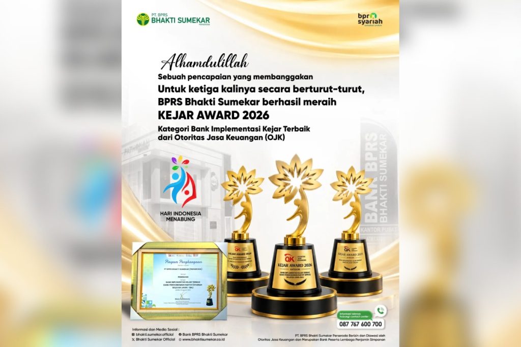Kembali Raih KEJAR Award 2026, BPRS Bhakti Sumekar Perkuat Edukasi Keuangan Pelajar Sumenep