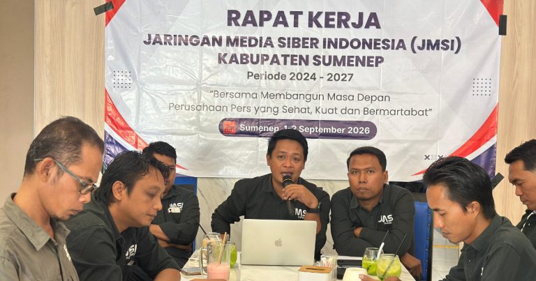 FOTO: Rapat Kerja (Raker) JMSI Kabupaten Sumenep periode 2026-2027, digelar di RM Ayam Brewok Sakera, Kota Sumenep, Selasa (1/9/2026).