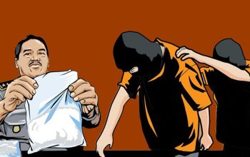 FOTO: Ilustrasi penangkapan penyalahgunaan narkotika jelas sabu oleh polisi. (Ist/wartazone.com)