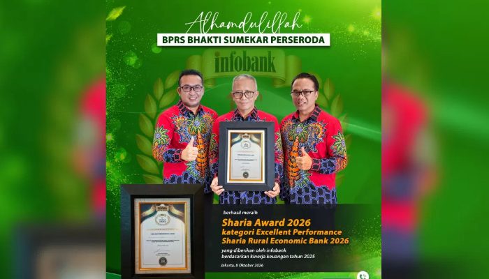 BPRS Bhakti Sumekar Raih Sharia Award 2026, Kinerja Keuangan 2025 Diakui Infobank