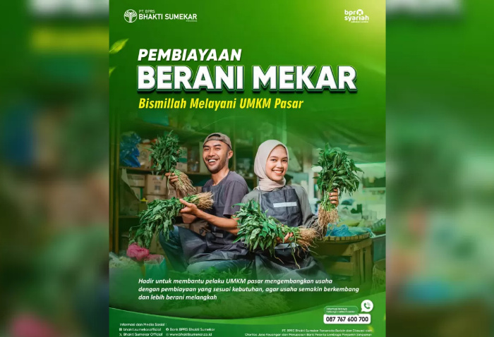 FOTO: Program Berani Mekar PT BPRS Bhakti Sumekar (Perseroda), menyasar pelaku usaha mikro, kecil, dan menengah (UMKM), terutama pedagang pasar yang membutuhkan tambahan modal. (Ist/wartazone.com)